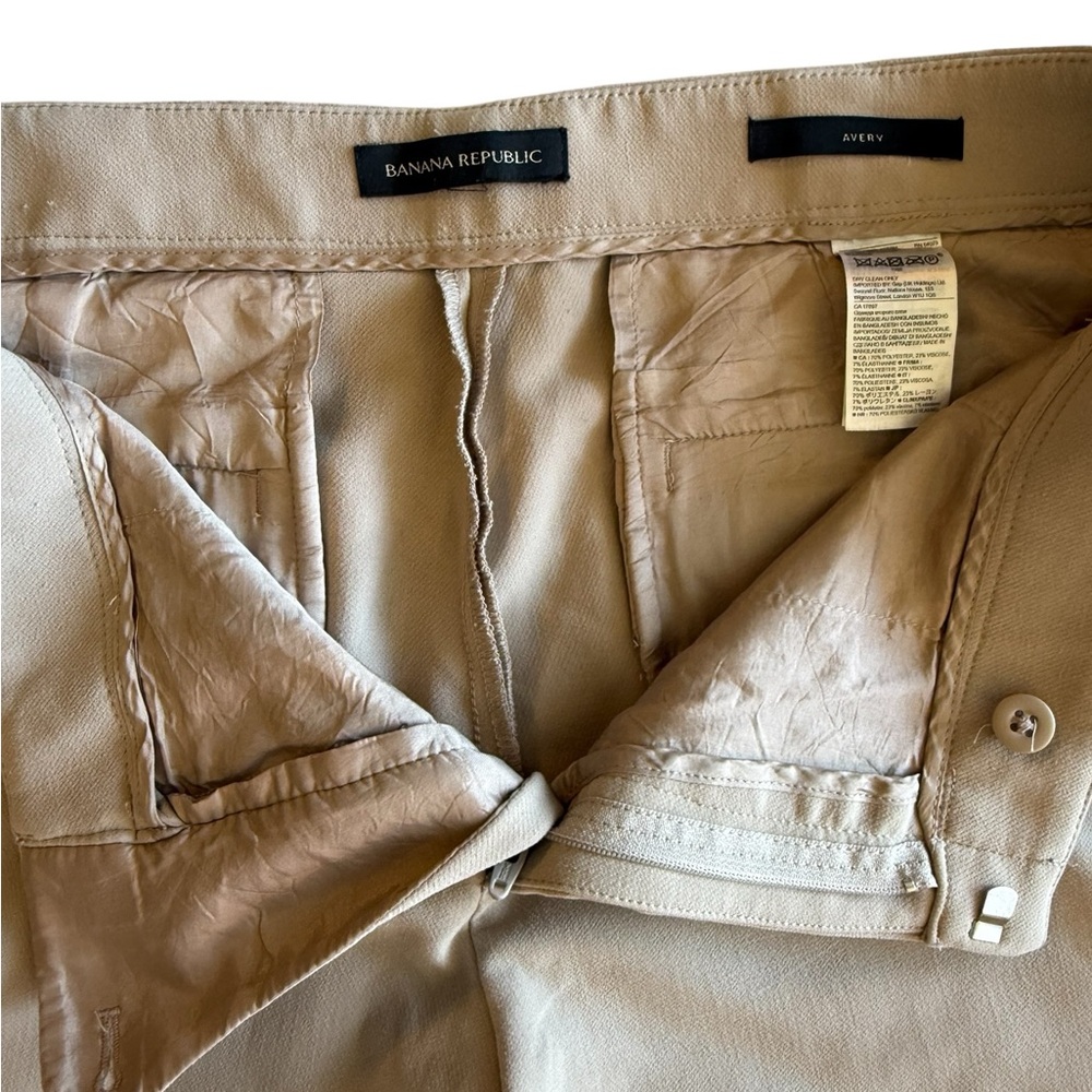 Banana Republic Neutral Tie-Hem Straight Pants - Sandstone Beige - Picture 5 of 9